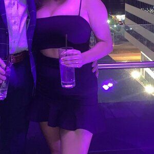 Black Lucy in the sky mini dress xs